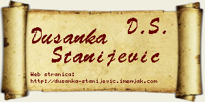 Dušanka Stanijević vizit kartica